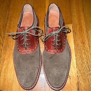 Johnston & Murphy Suede Saddle ‘Warner’ Oxford Dress Shoes. Excellent condition